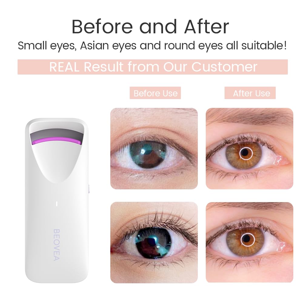 BEOVEA Heated Eyelash Curler ergonomic design close-up