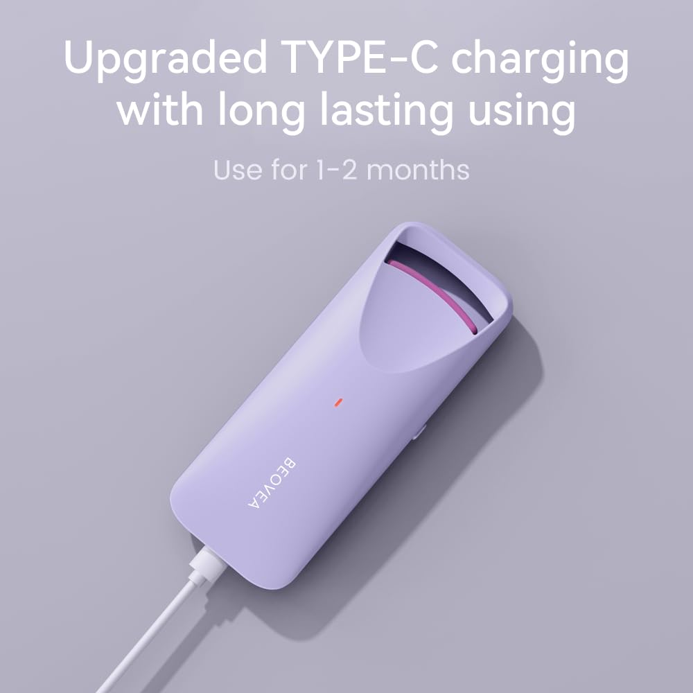 BEOVEA Heated Eyelash Curler ergonomic design showcasing the curve
