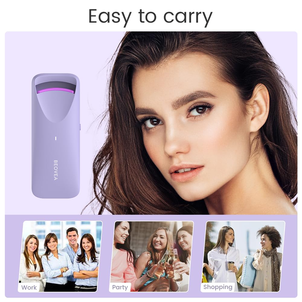 BEOVEA Heated Eyelash Curler in elegant packaging