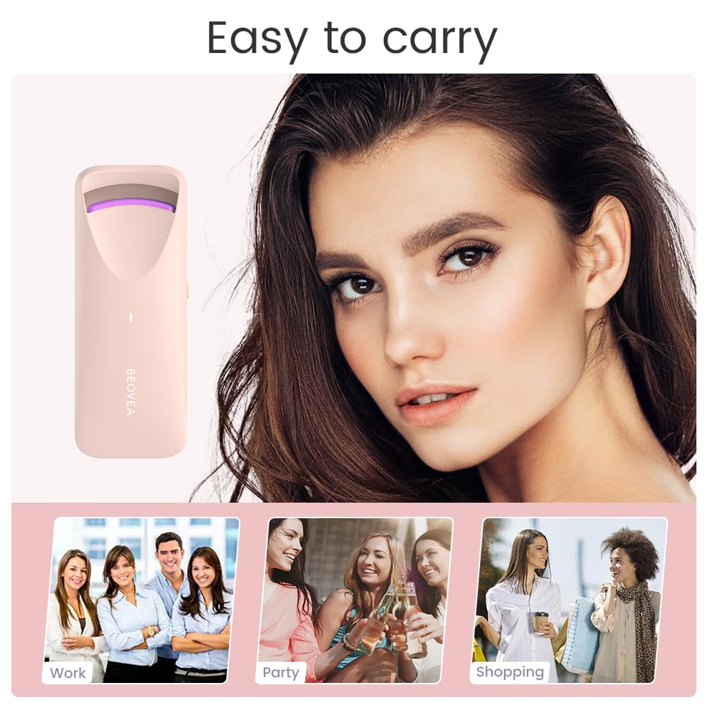 BEOVEA Heated Eyelash Curler packaging with product details