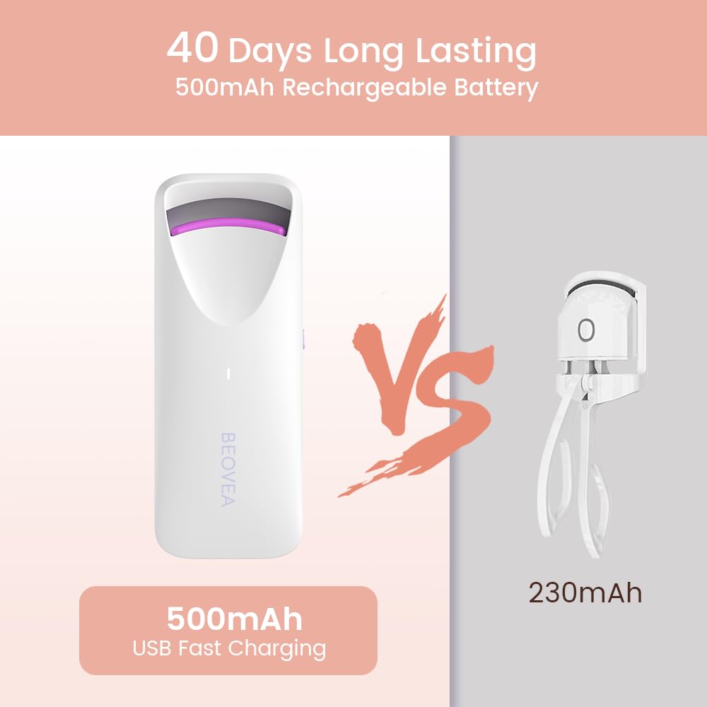 BEOVEA Heated Eyelash Curler usage demonstration