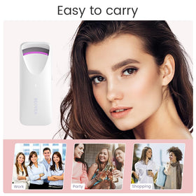 BEOVEA Heated Eyelash Curler with lashes before and after