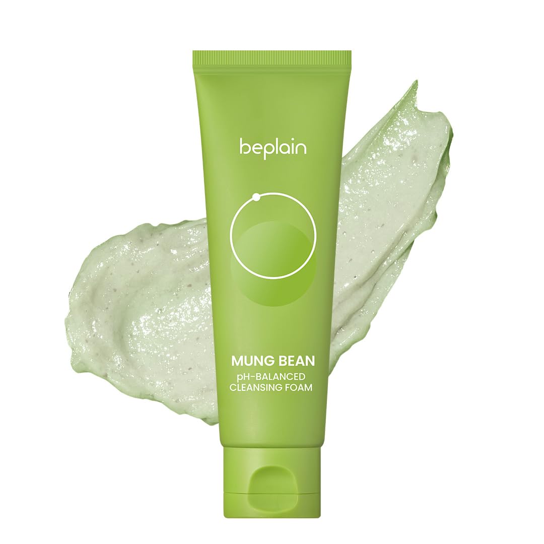 beplain Mung Bean Cleansing Foam front view with packaging