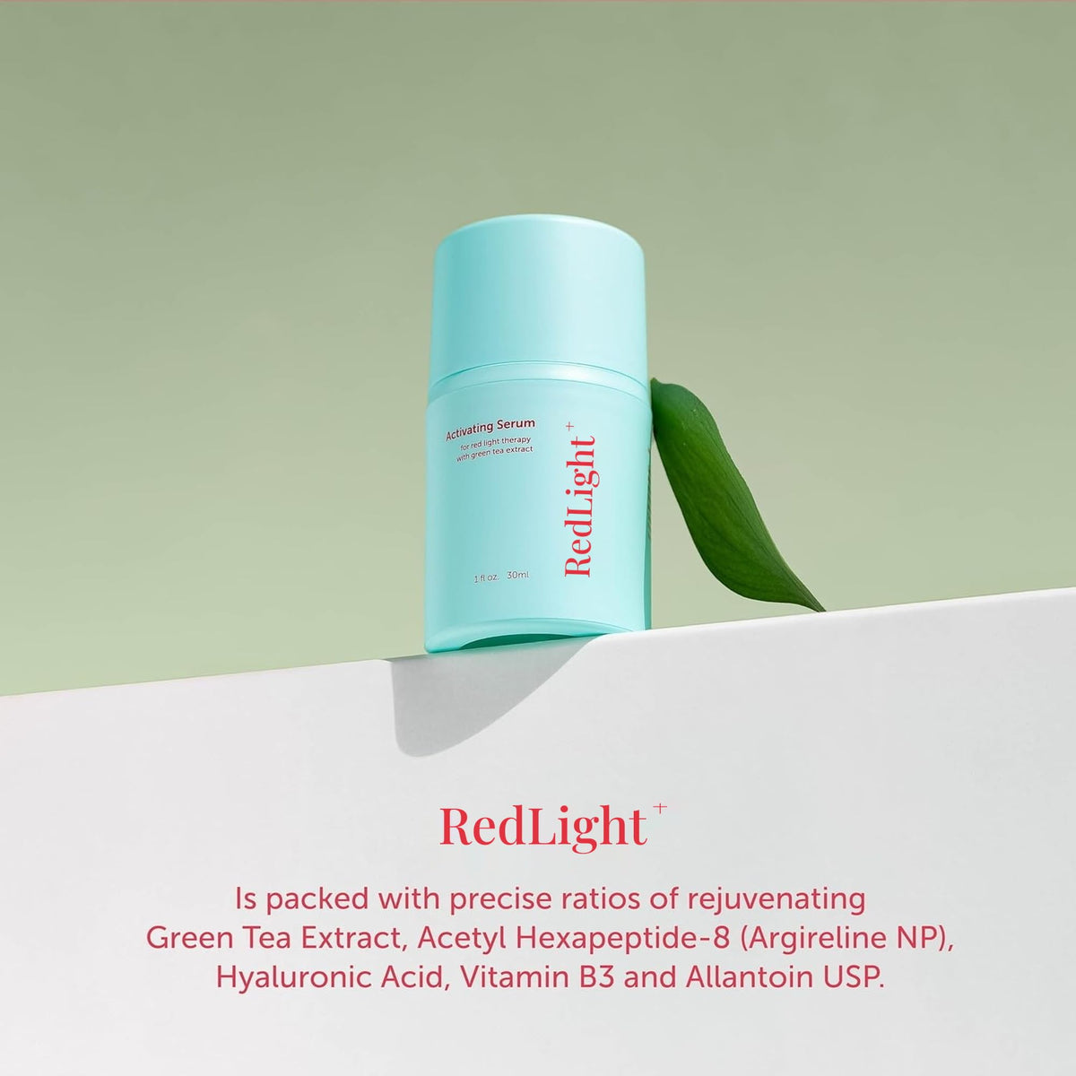 Berkland Matcha Red Light Activation Serum packaging details