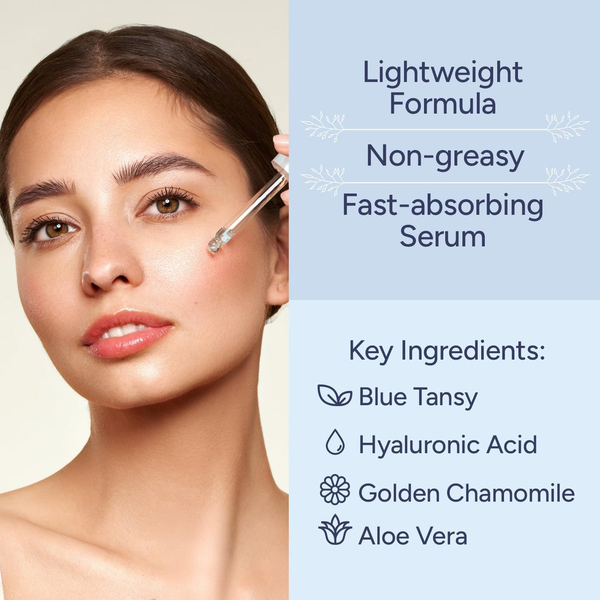 Berkland serum texture close-up on hand
