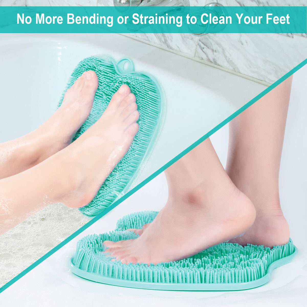 BESKAR foot scrubber mat showing flexible bristles