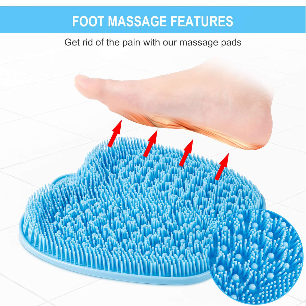 BESKAR foot scrubber mat with feet on it