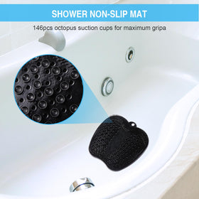 BESKAR foot scrubber mat with user applying pressure