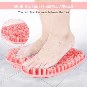 BESKAR XL Shower Foot Scrubber Mat in a shower setting