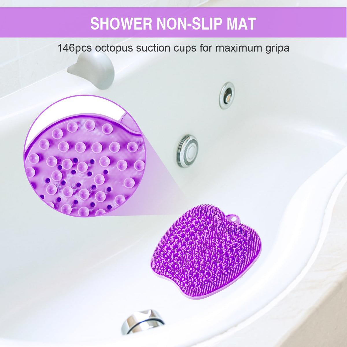 BESKAR XL Shower Foot Scrubber Mat packaging