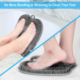 BESKAR XL Shower Foot Scrubber Mat showing flexible bristles