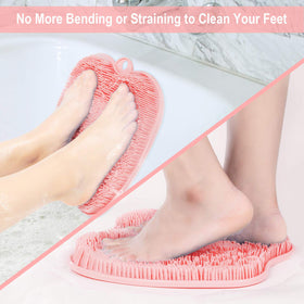 BESKAR XL Shower Foot Scrubber Mat showing flexible bristles