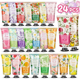 BESNEL 24 Pack Hand Cream Gift Set with assorted fragrances