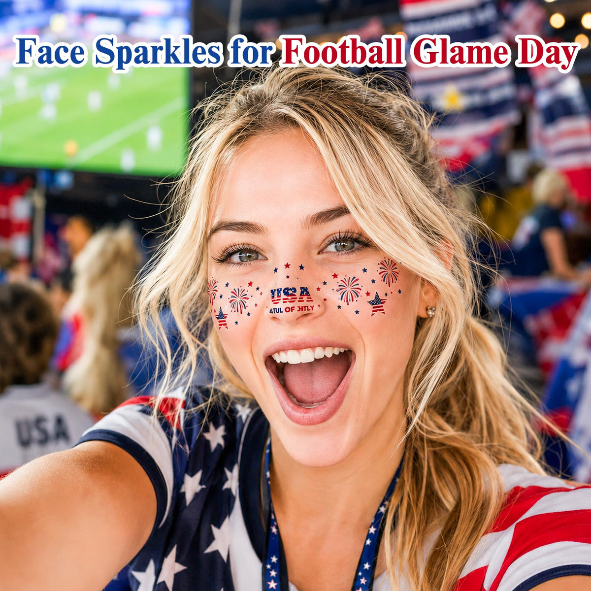 BESNEL 4th of July Glitter Freckles in various designs