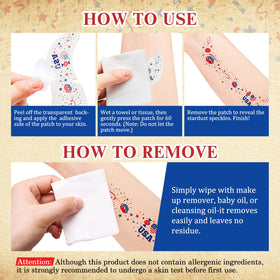 BESNEL freckle tattoos showing easy application process