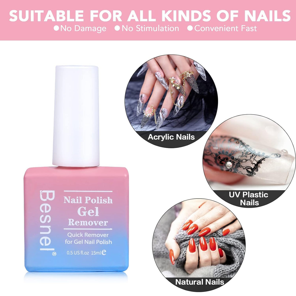 BESNEL Gel Nail Polish Remover packaging