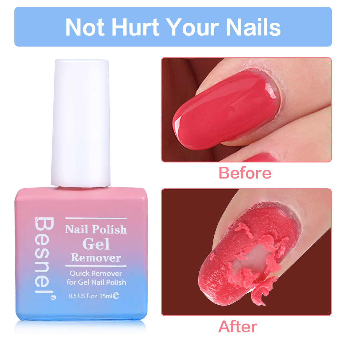 BESNEL Gel Nail Polish Remover packaging with included tools