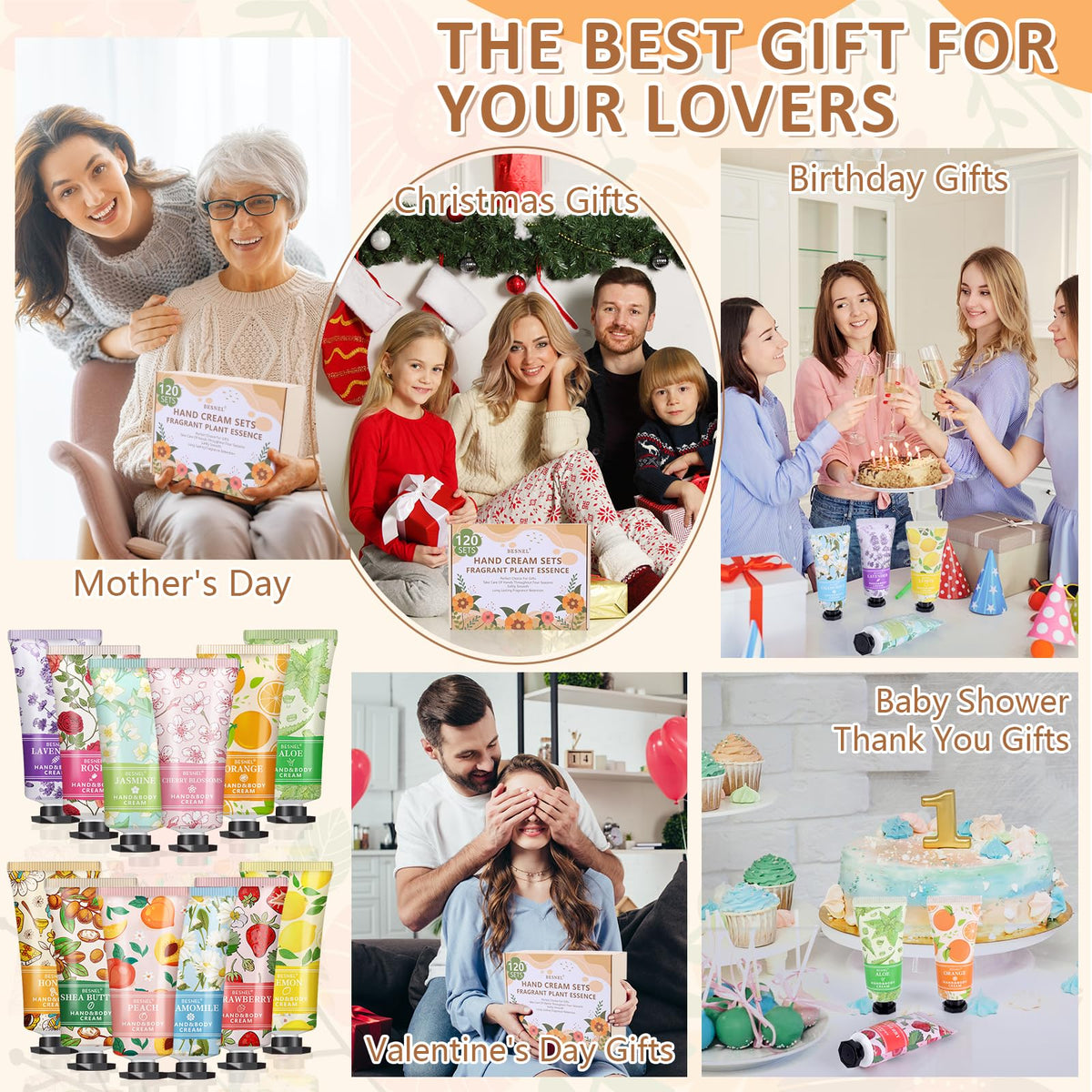 BESNEL Hand Cream Gift Set with different fragrance options