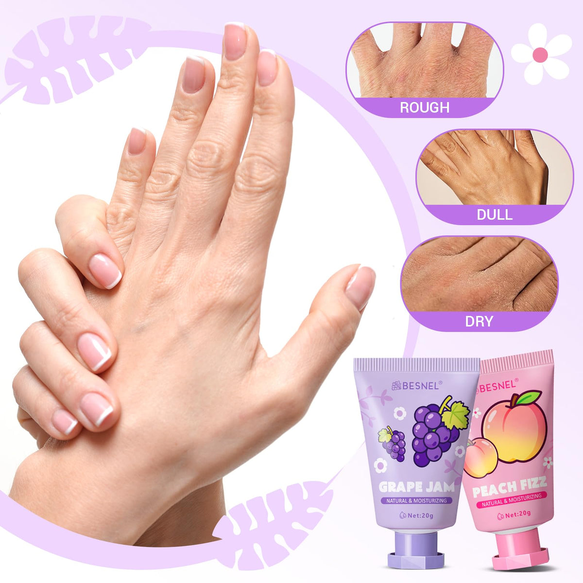 BESNEL hand cream in charming banana scent
