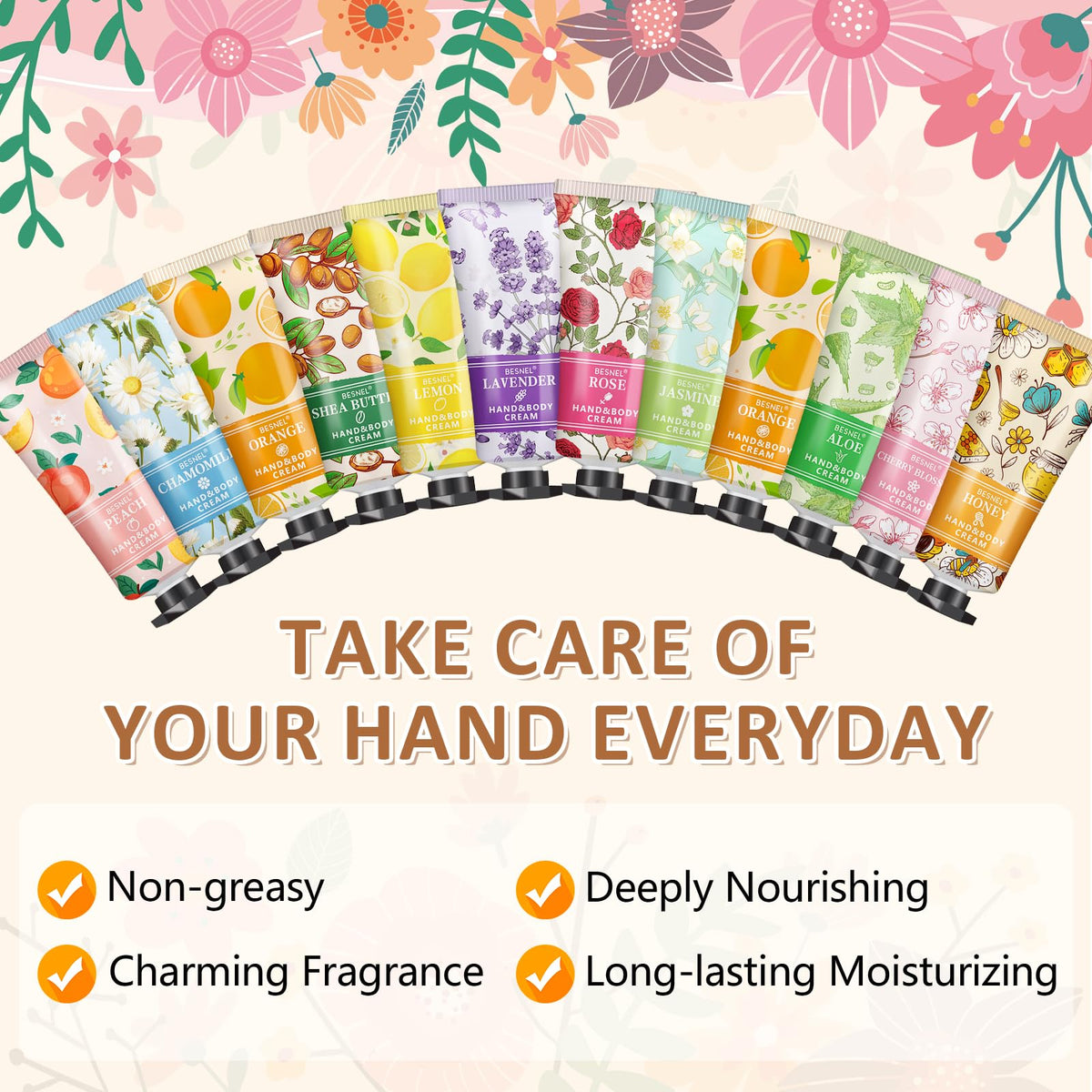 BESNEL Hand Cream mini lotions in various scents