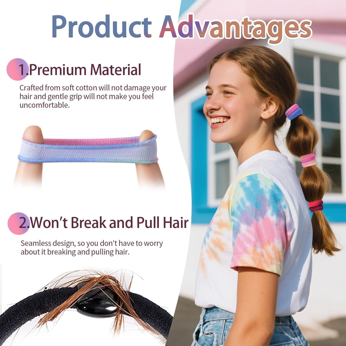 Bessrung hair ties in a compact packaging