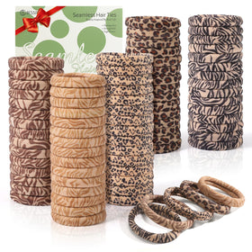 Bessrung leopard hair ties 100PCS front view