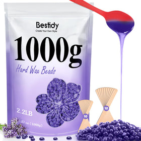 Bestidy Hard Wax Beads 1000g purple packaging front view