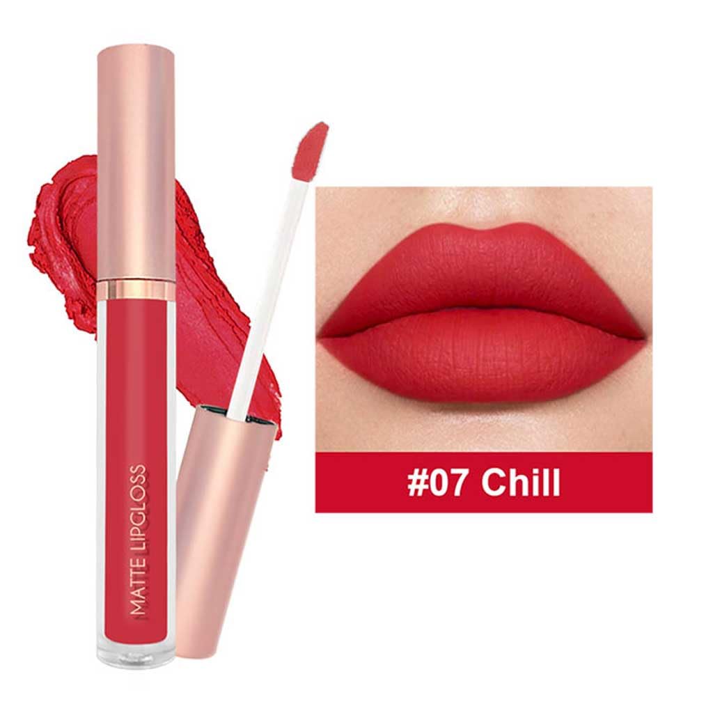 BestLand 6PCS Deep Red Liquid Lipstick Set shades display