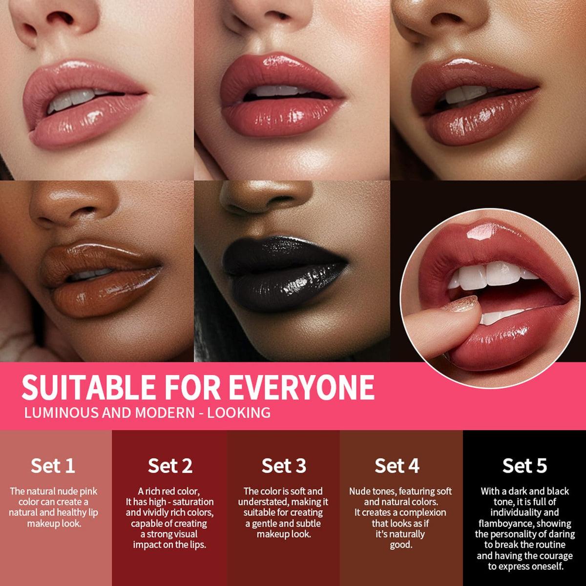 BestLand collagen lip gloss with shiny finish