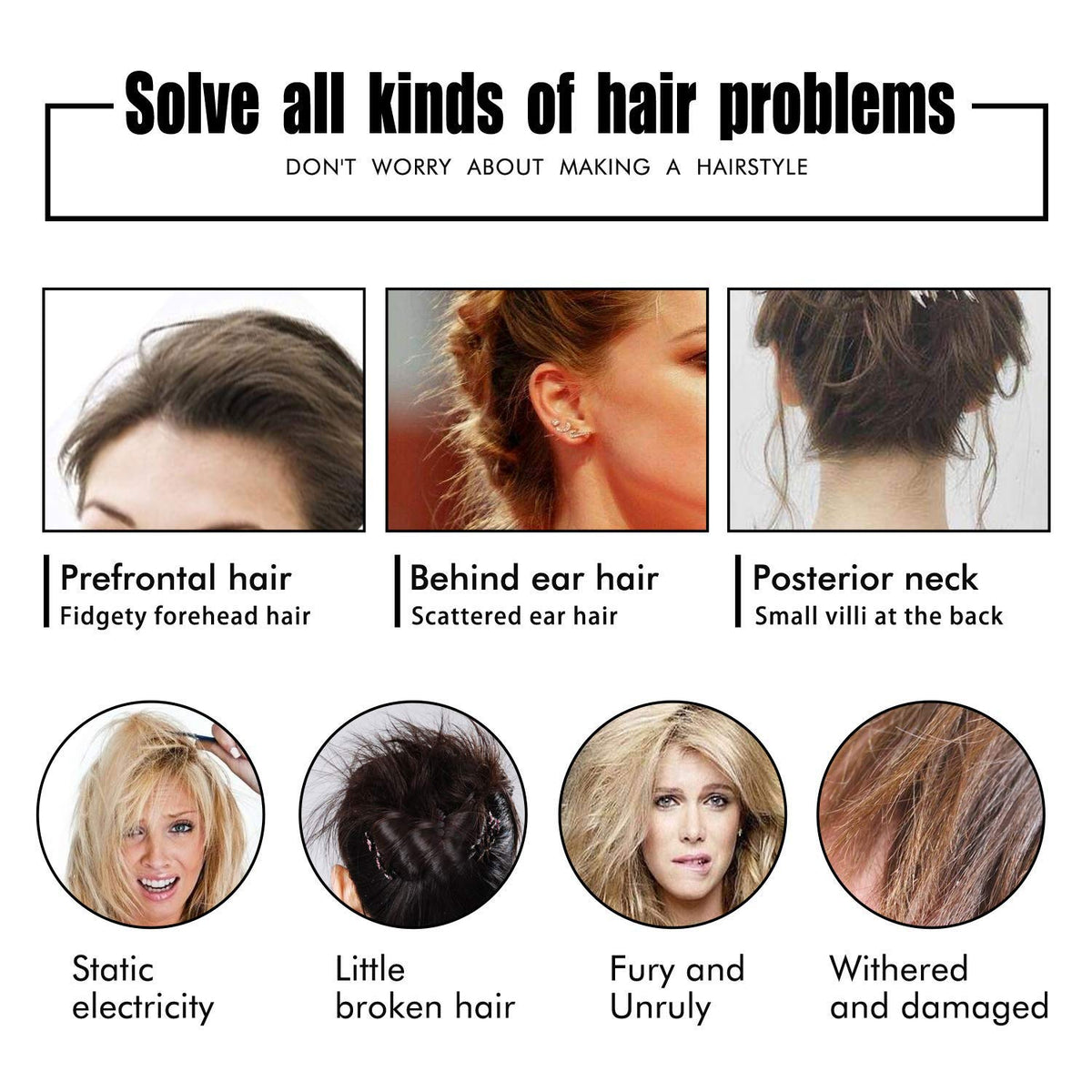 BestLand Hair Finishing Stick close-up showing natural ingredients