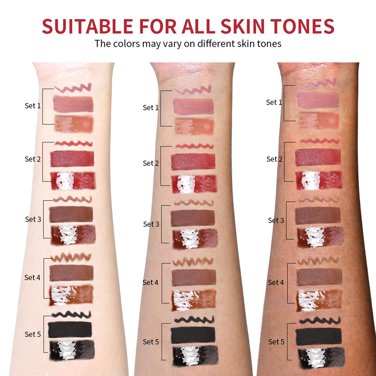 BestLand lip gloss applied over lipstick