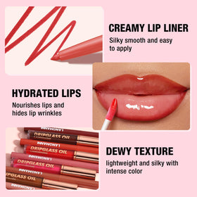 BestLand Lip Liner and Gloss Set arranged on vanity