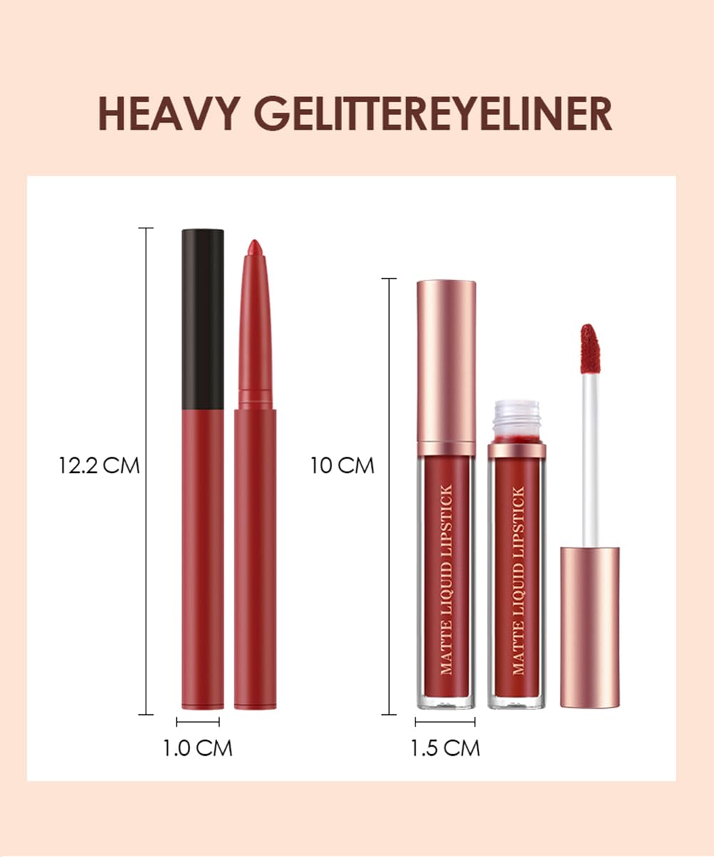 BestLand lip liner and lipstick swatches on skin