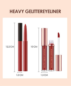BestLand lip liner and lipstick swatches on skin