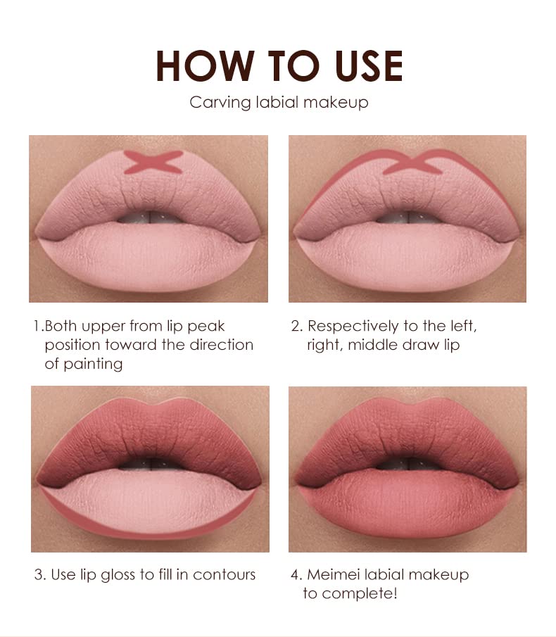 BestLand lipsticks applied on model's lips