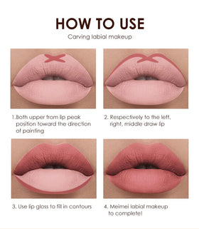 BestLand lipsticks applied on model's lips
