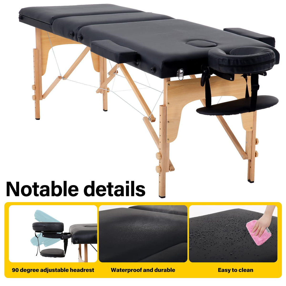 BestMassage Portable Folding Massage Table close-up of padding