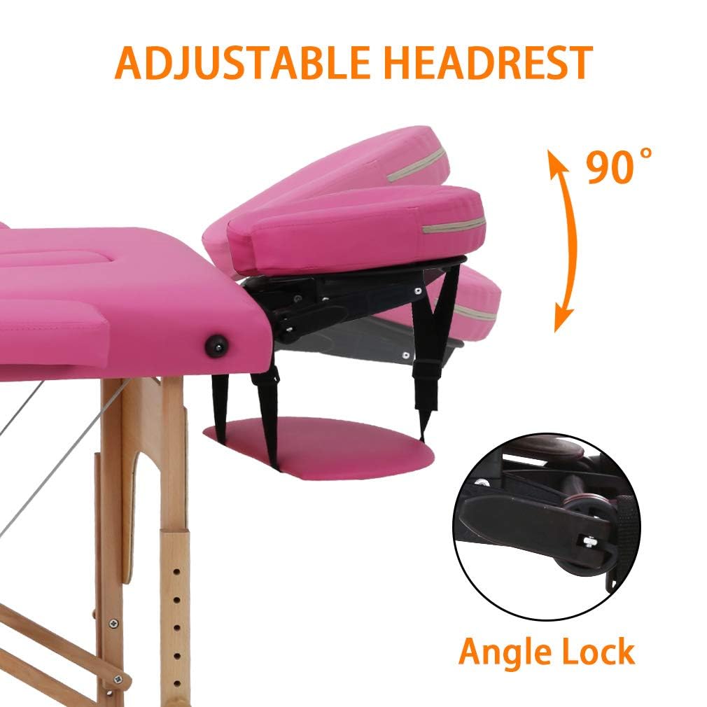 BestMassage Portable Folding Massage Table detailed view of PVC leather cover