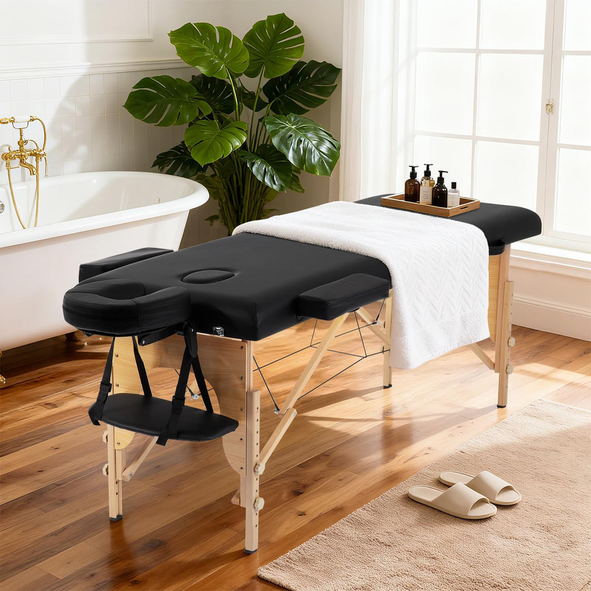 BestMassage Portable Folding Massage Table in a spa setting