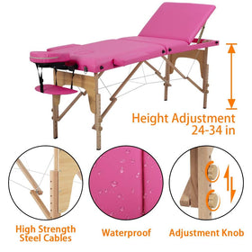 BestMassage Portable Folding Massage Table setup in a room