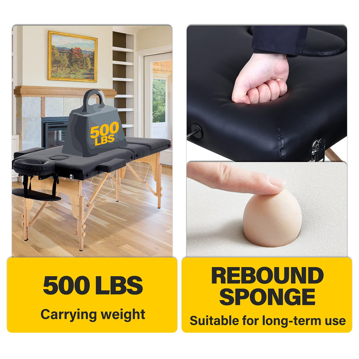 BestMassage Portable Folding Massage Table setup in a spa environment