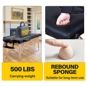 BestMassage Portable Folding Massage Table setup in a spa environment