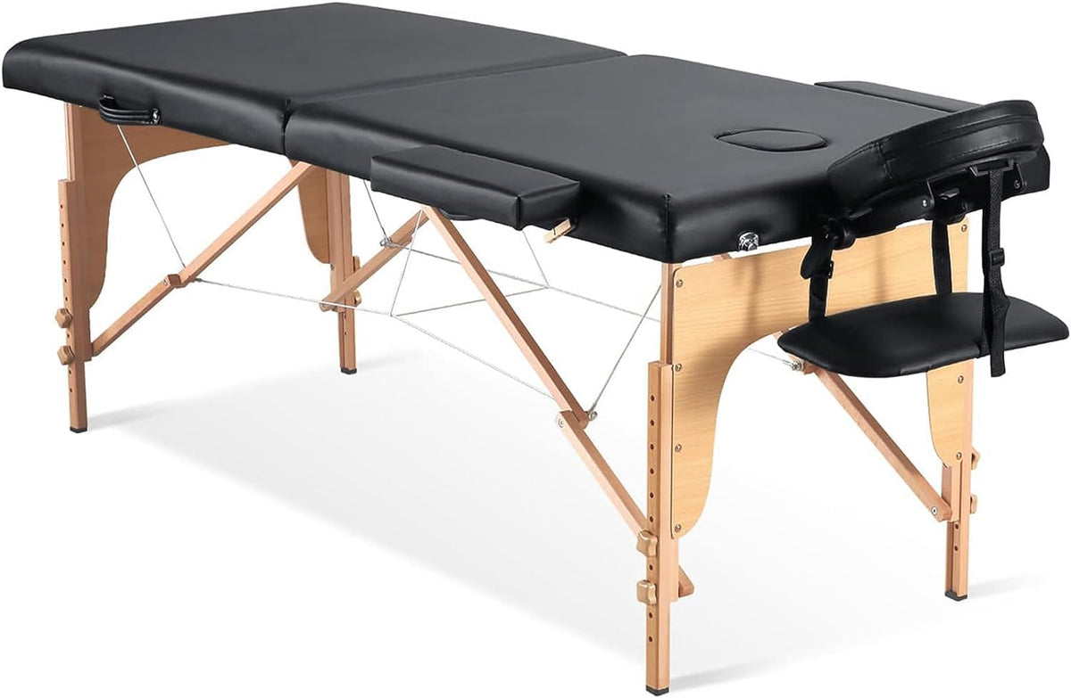 BestMassage Portable Folding Massage Table showing PVC leather cover