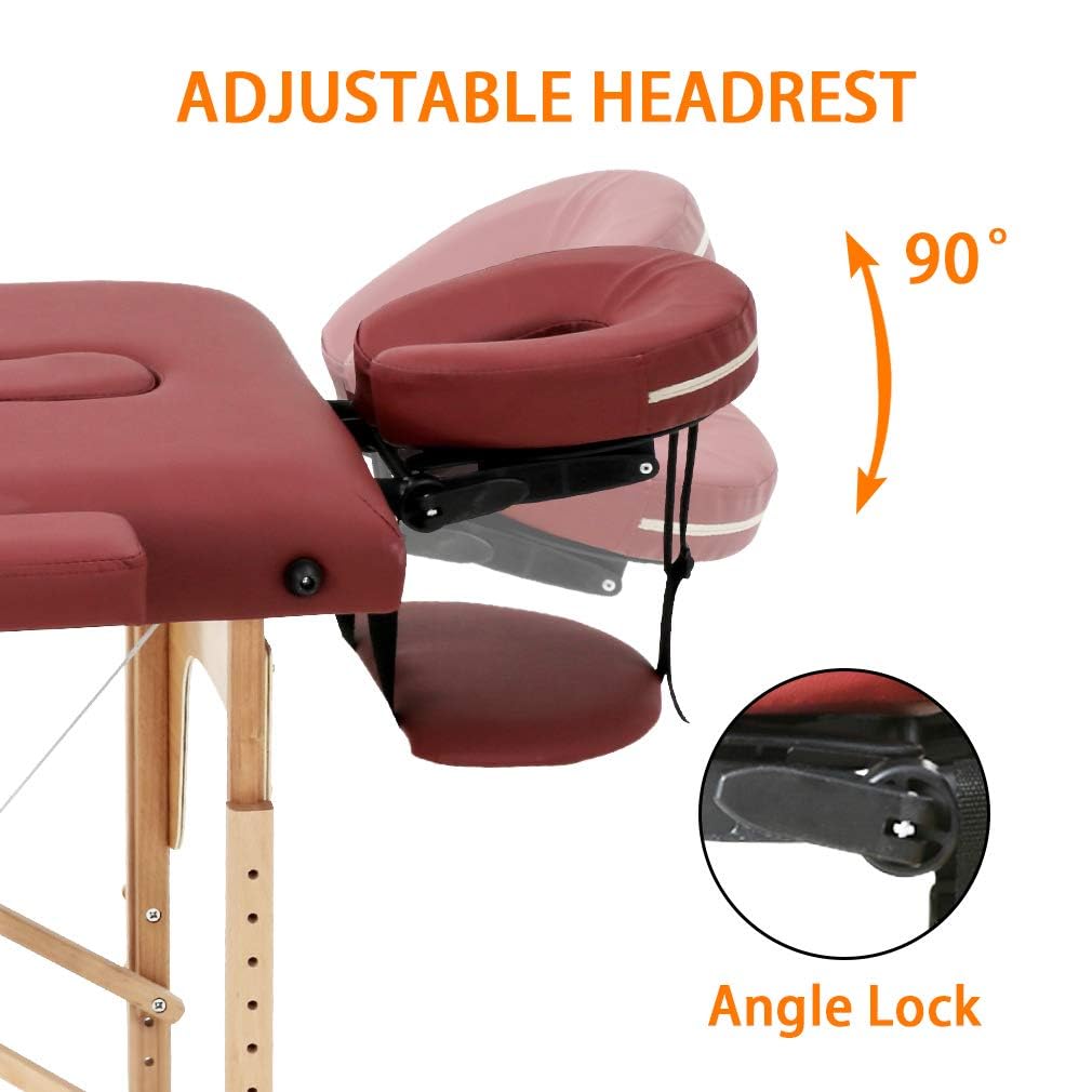 BestMassage Portable Folding Massage Table showing PVC leather cover