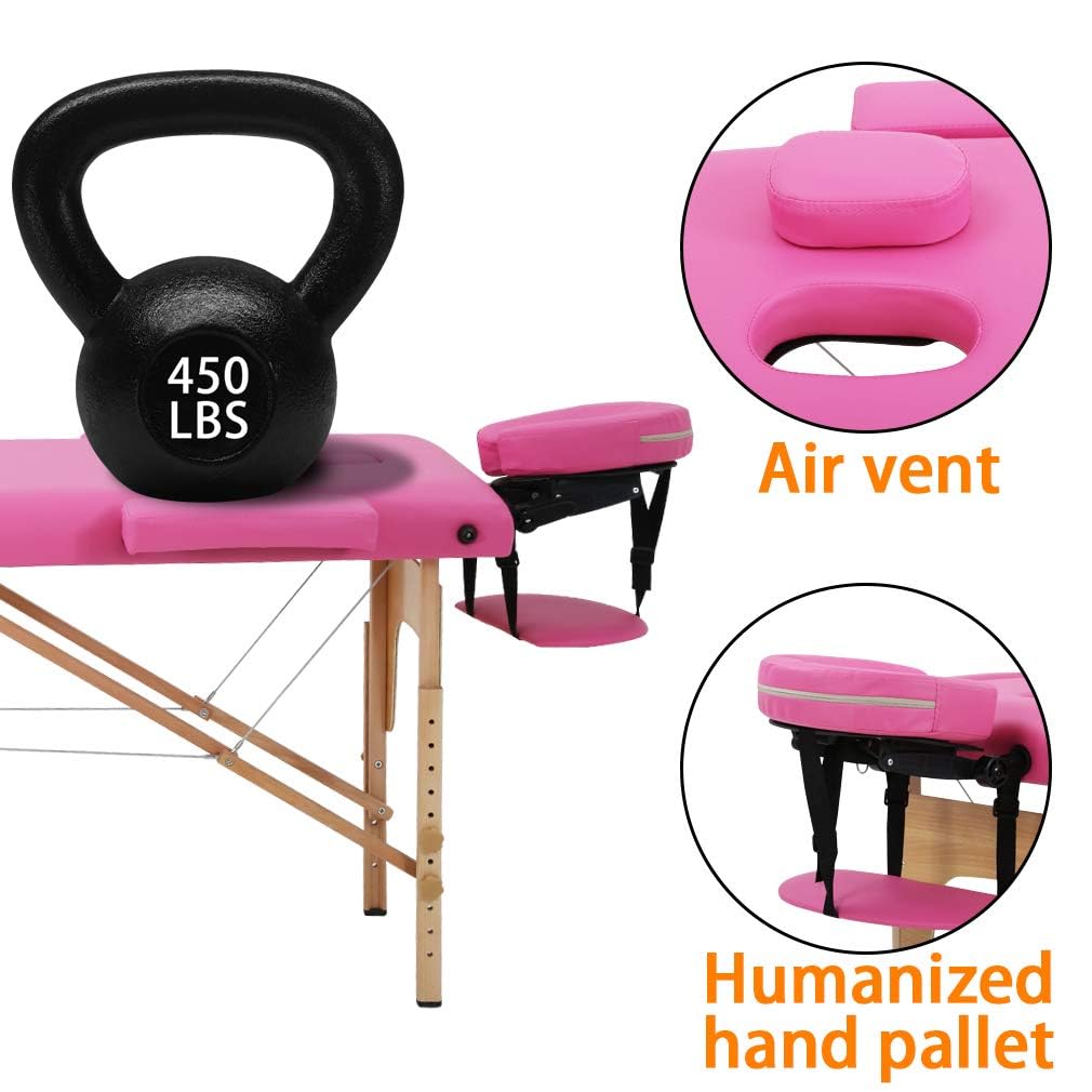 BestMassage Portable Folding Massage Table with carrying case