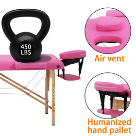 BestMassage Portable Folding Massage Table with carrying case