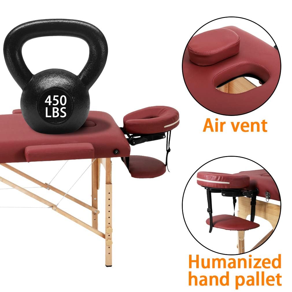 BestMassage Portable Folding Massage Table with carrying case
