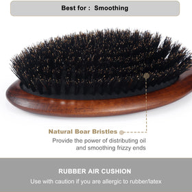 BESTOOL Hair Brush showing 100% boar hair bristles