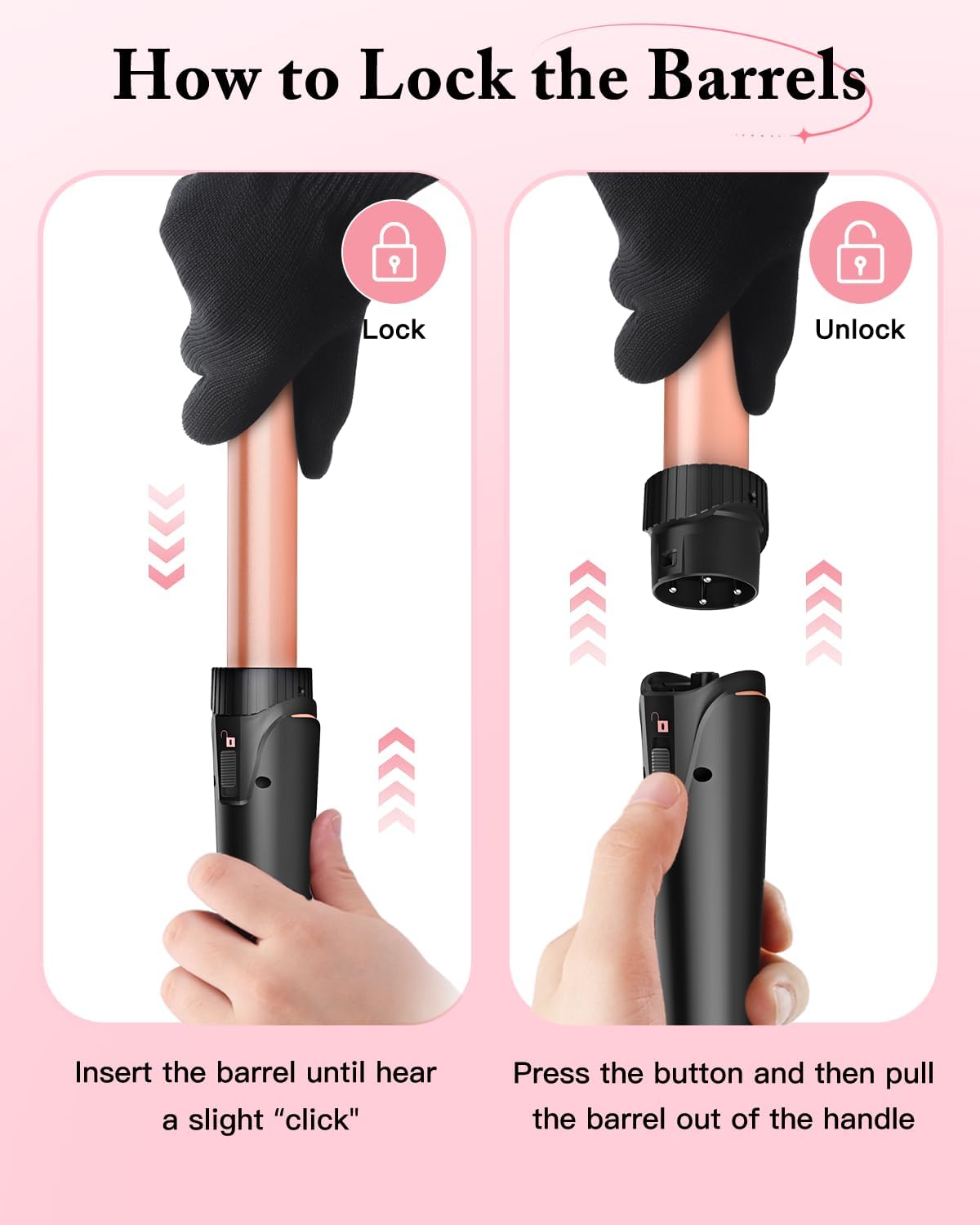 BESTOPE PRO Curling Wand Set accessories and features