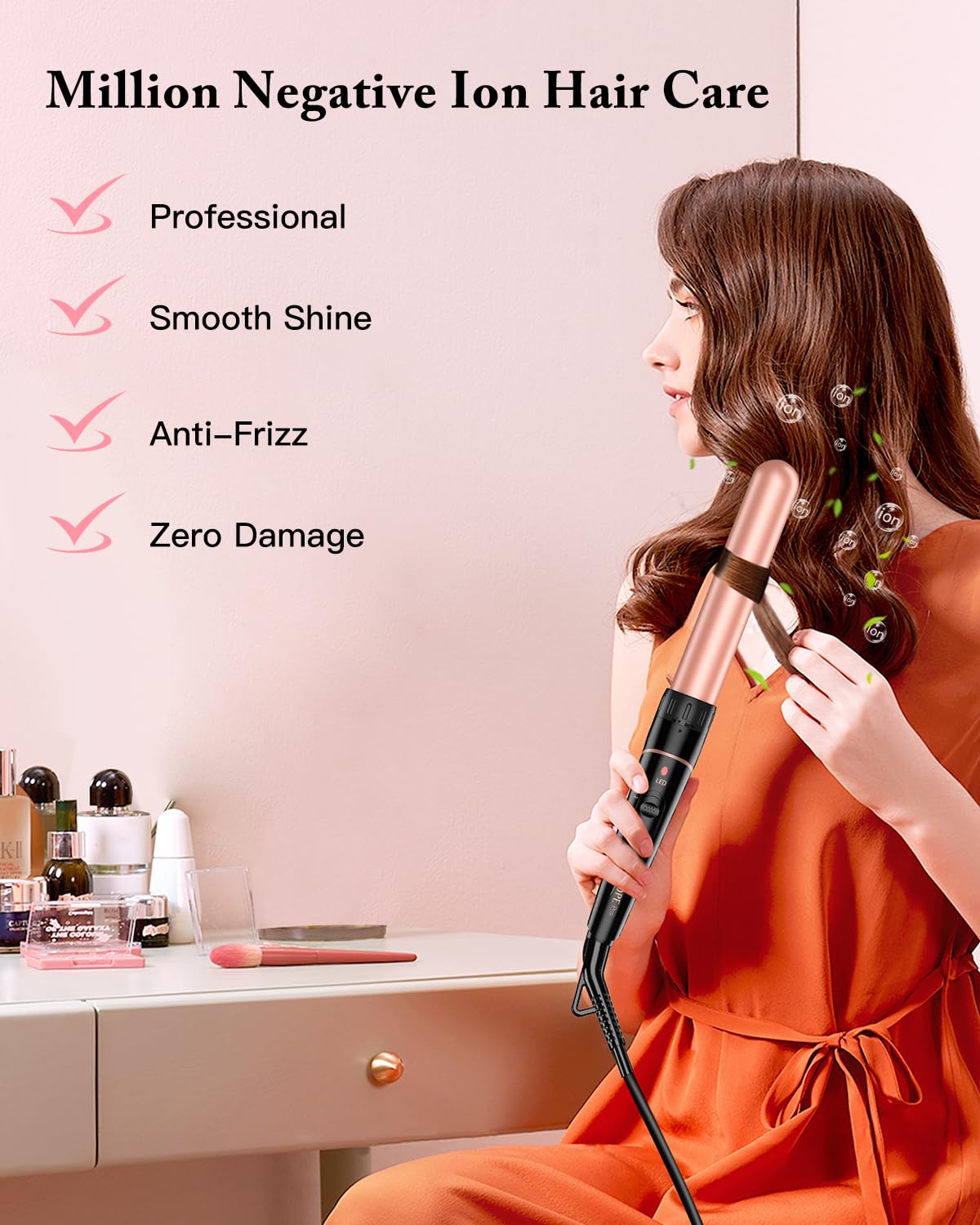 BESTOPE PRO curling wand set including heat-resistant glove and clips